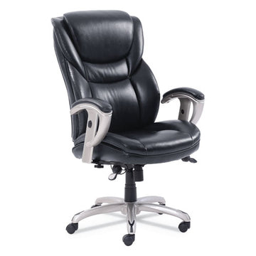 SertaPedic® Emerson Executive Task Chair, Supports Up To 300 Lb, 19" To 22" Seat Height, Black Seat-back, Silver Base freeshipping - TVN Wholesale